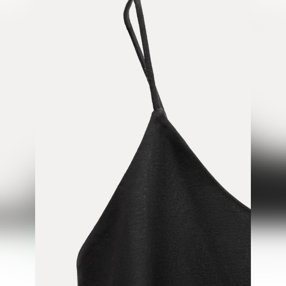 Zara | Black linen Midi Dress - Picture 7 of 10